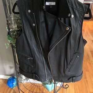 Bagatelle leather moto vest